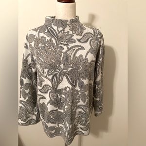 Chico’s Women’s Pullover Sweater with Zip Back  NWT Chico’s Size 1 (M/8)